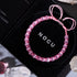 Pastèque | Argent | Bracelet double macramé en verre Cheshire